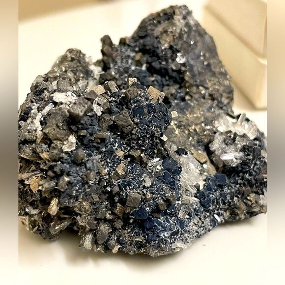 Rock, Mineral & Crystal Cluster of Spharlrite, Huaron, Quartz & Pyrite - Picture 10 of 14